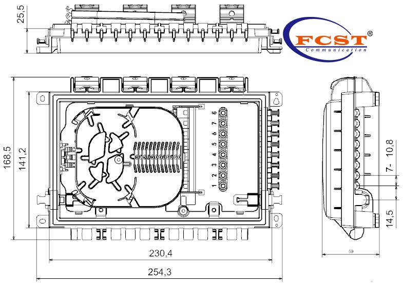 FCST01184 Fiber Access Terminal Closure