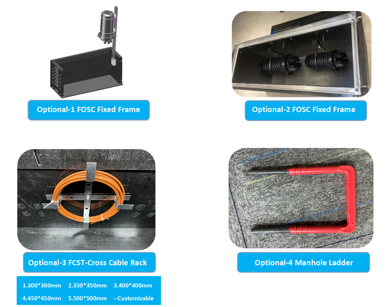 alt FCST SMC02 manhole chamber FOSC Fixed Frame Optional