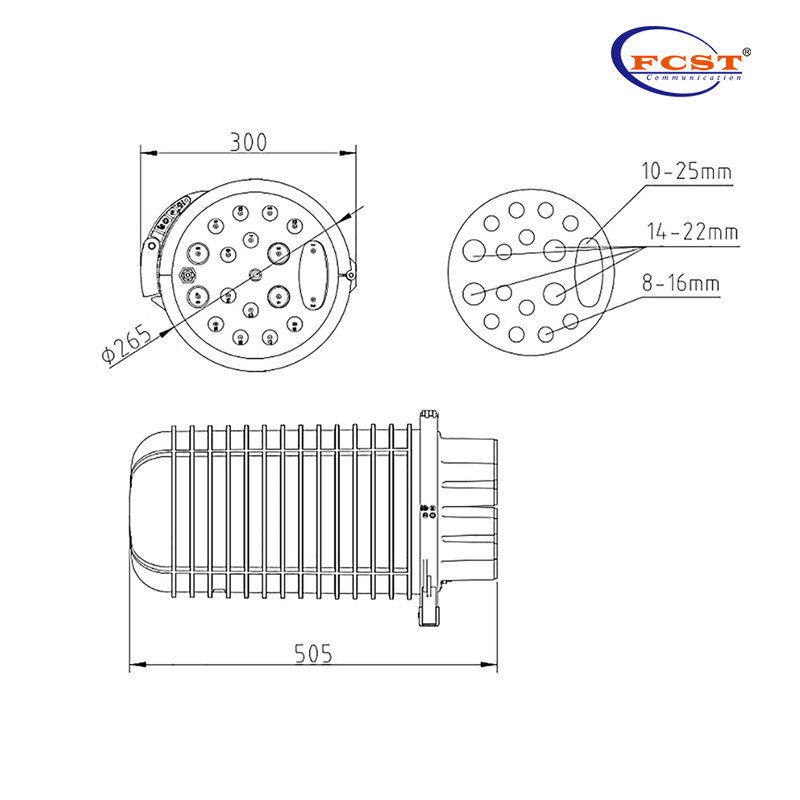 FCST012236-B Fiber Optic Splice Closure