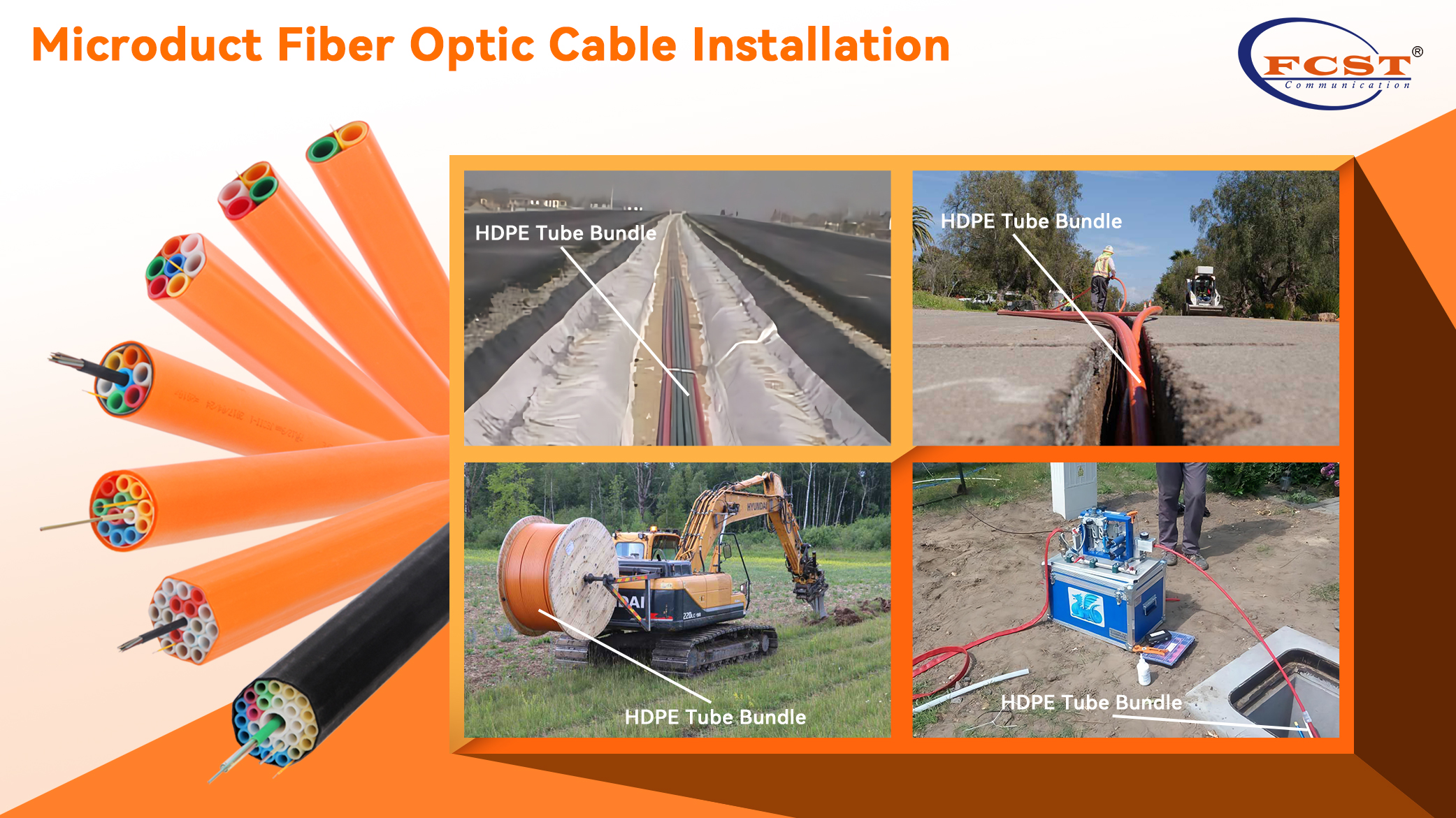 HDPE 14 10mm Single Tube Microduct For Fiber Optic Cable Installation HDPE 14 10mm Single Tube Microduct For Fiber Optic Cable Installation