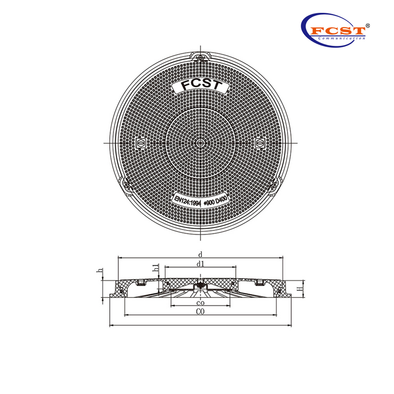 FCST-D400-SMC01 SMC Round Composite Manhole Cover & Frame Dedicated To Gas Station