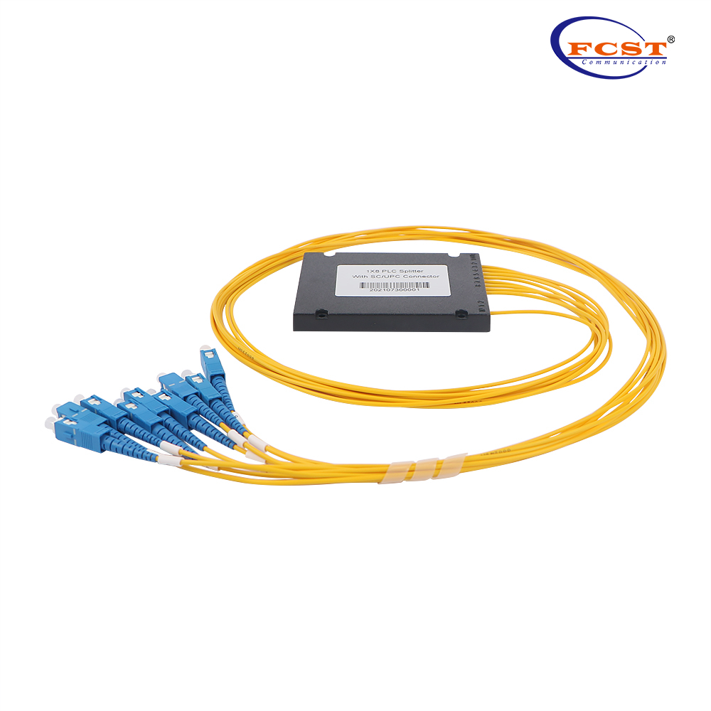 1*8 ABS Box Type PLC Splitter With SCUPC Connector