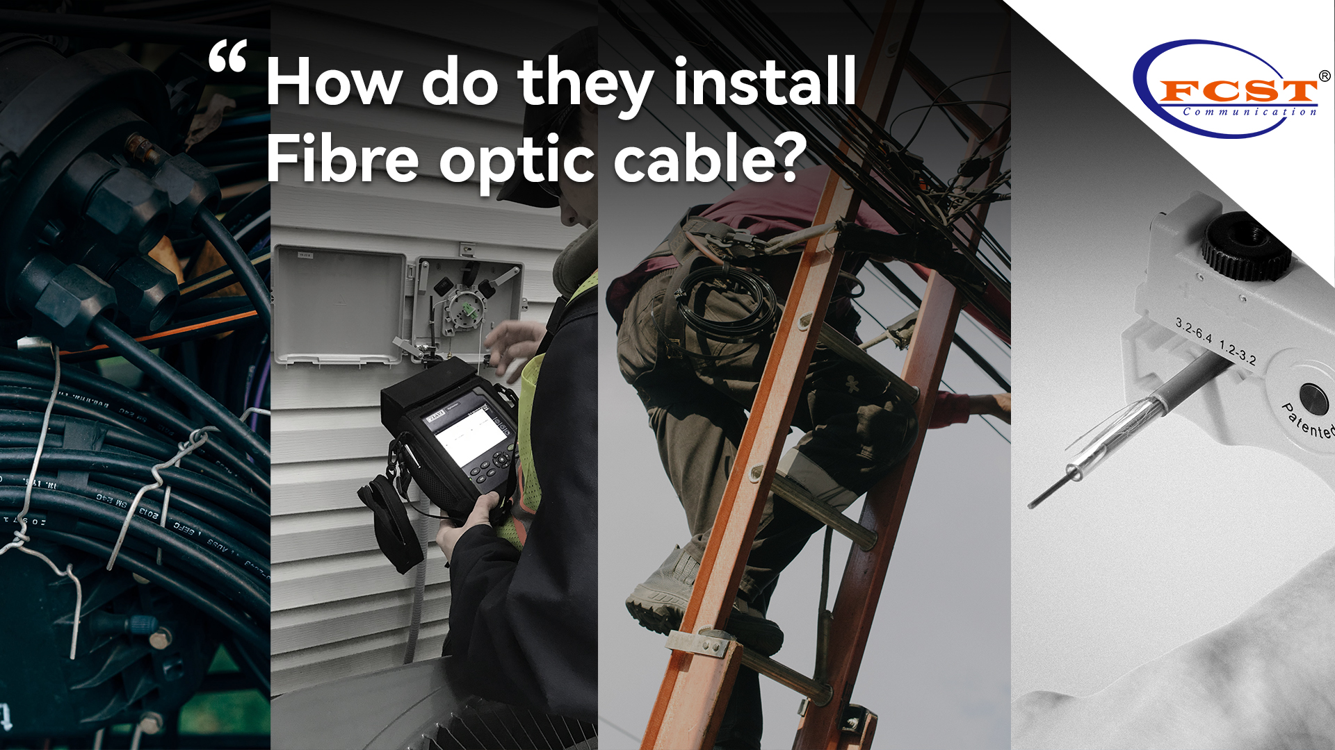 How do they install Fibre optic cable?