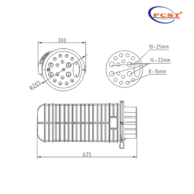 FCST012236-C Fiber Optic Splice Closure