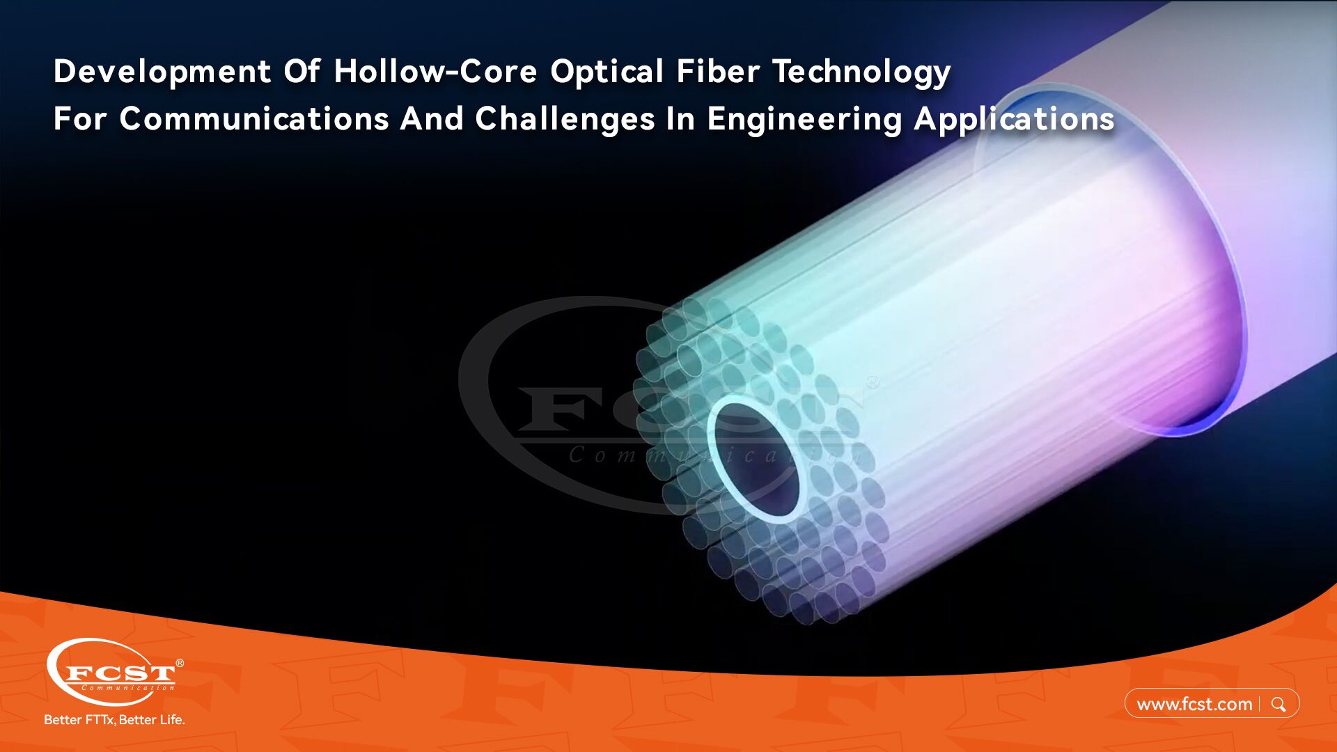 Development Of Hollow-Core Optical Fiber Technology For Communications And Challenges In Engineering Applications