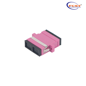 SCUPC To SCUAPC Duplex OM4 Plastic Fiber Optic Adapter