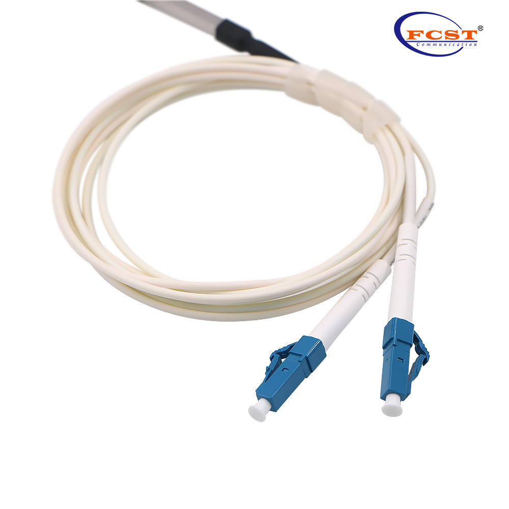 1*2 PLC splitter steel tube type with LC connectors