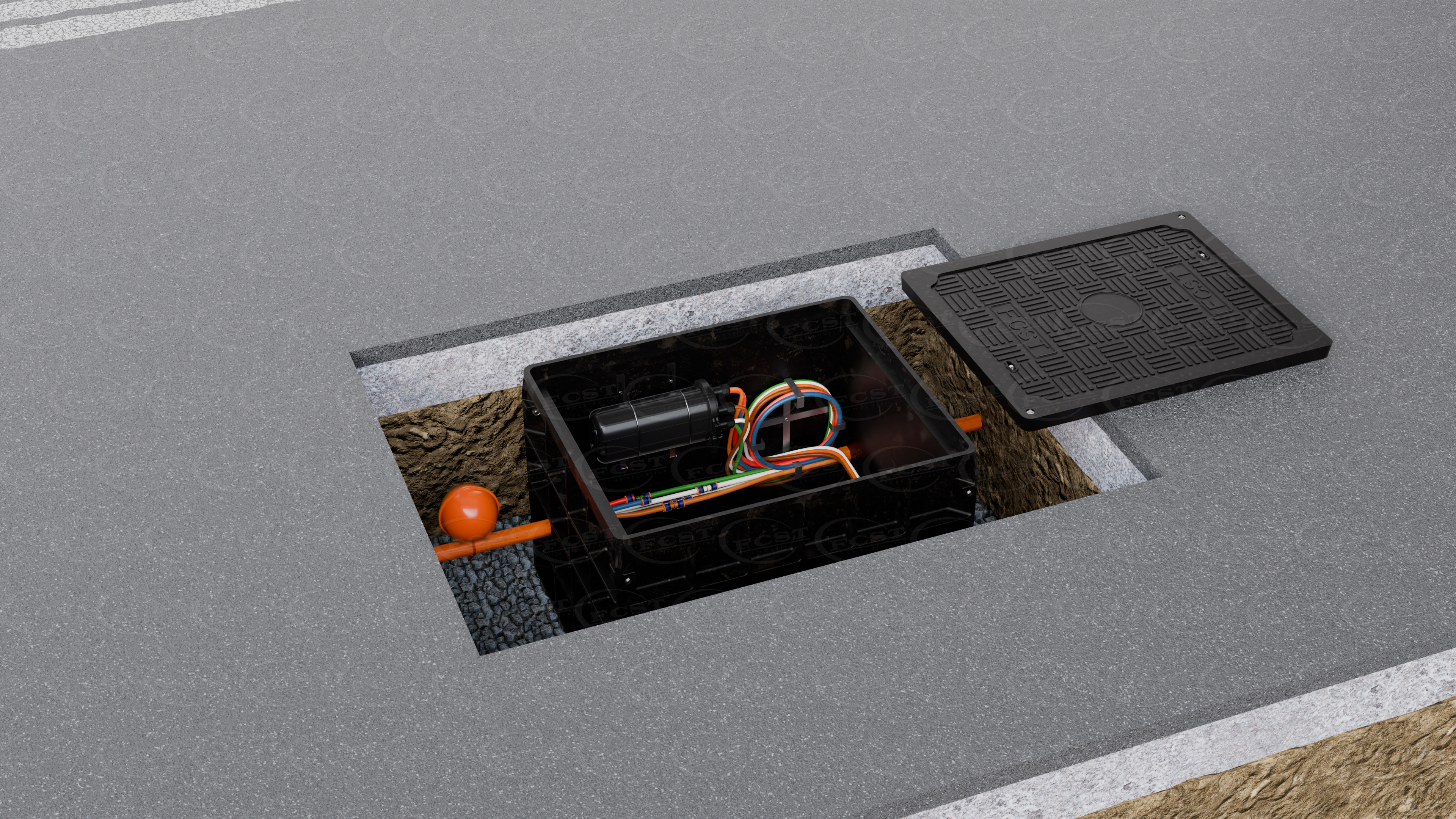 fiber cable marker ball