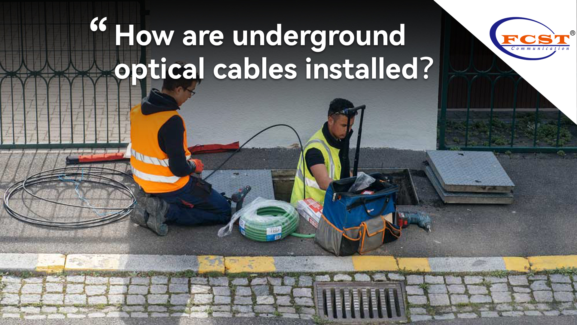 How are underground optical cables installed?