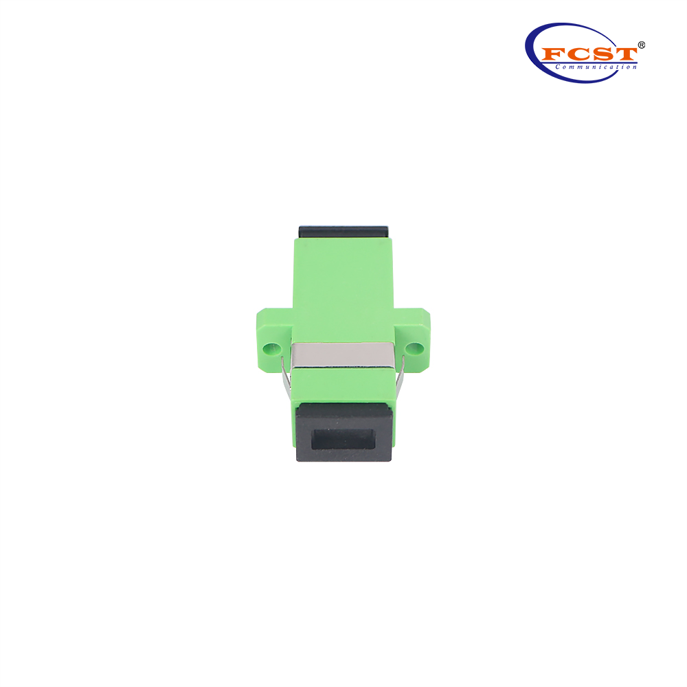 SCAPC To SCAPC Simplex Single Mode Fiber Optic Adapter Coupler with Flange