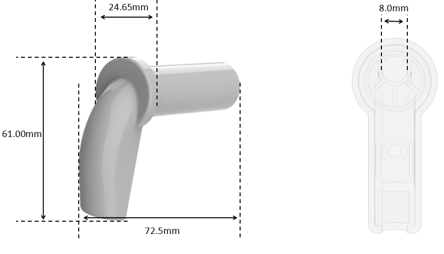 FTTH entry cover 90°