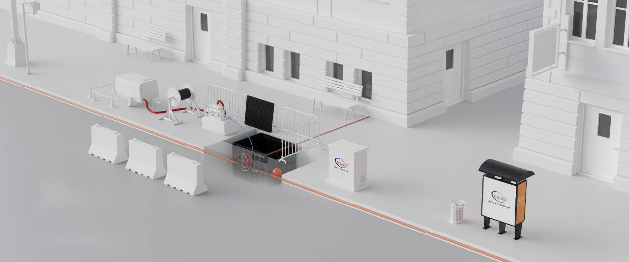 Micropipe fittings, miniature pipe connectors, telecommunications manholes