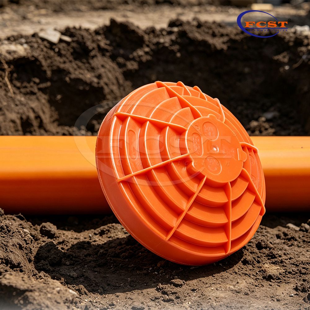 FCST-PUEM5 Underground Utility Disk Marker | 50-Year Passive Detection Marker for Telecom & Utility Networks