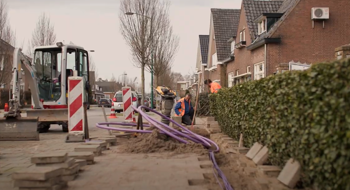 Underground fiber cable installation FCST